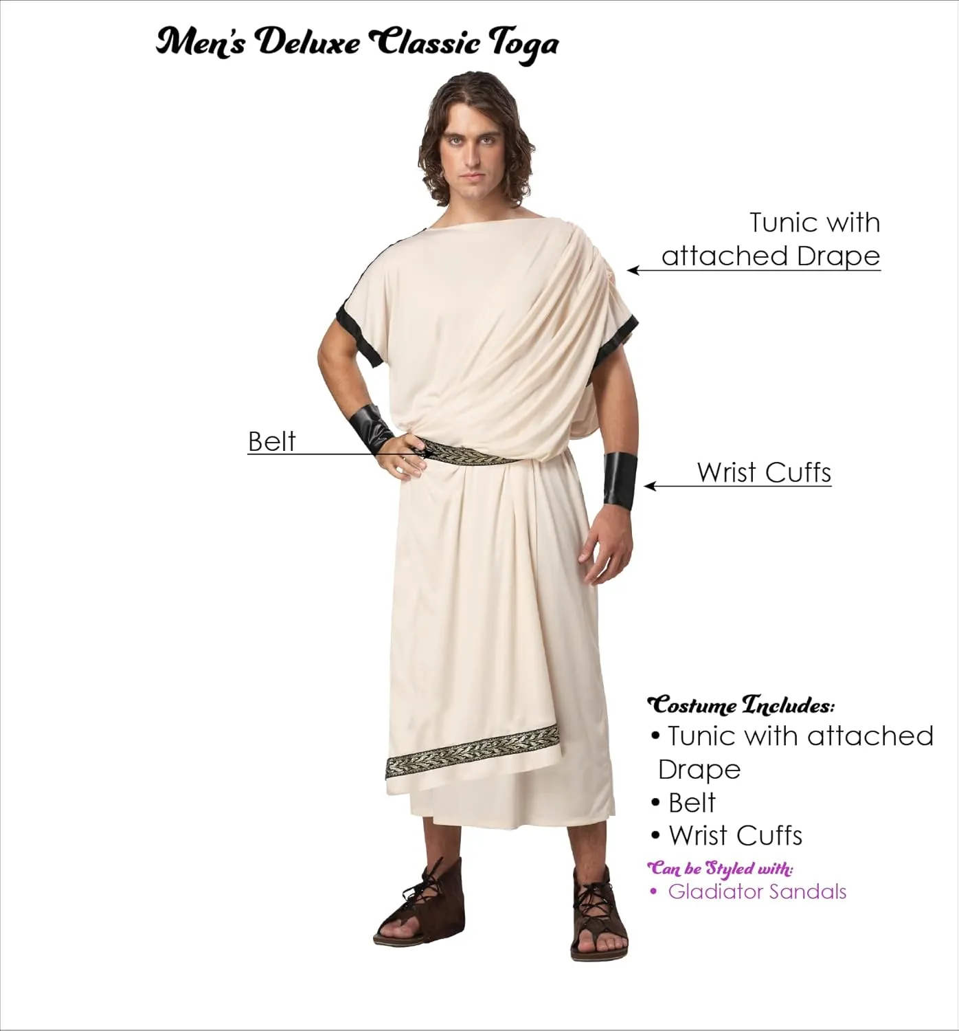 Deluxe Mens Toga Costume