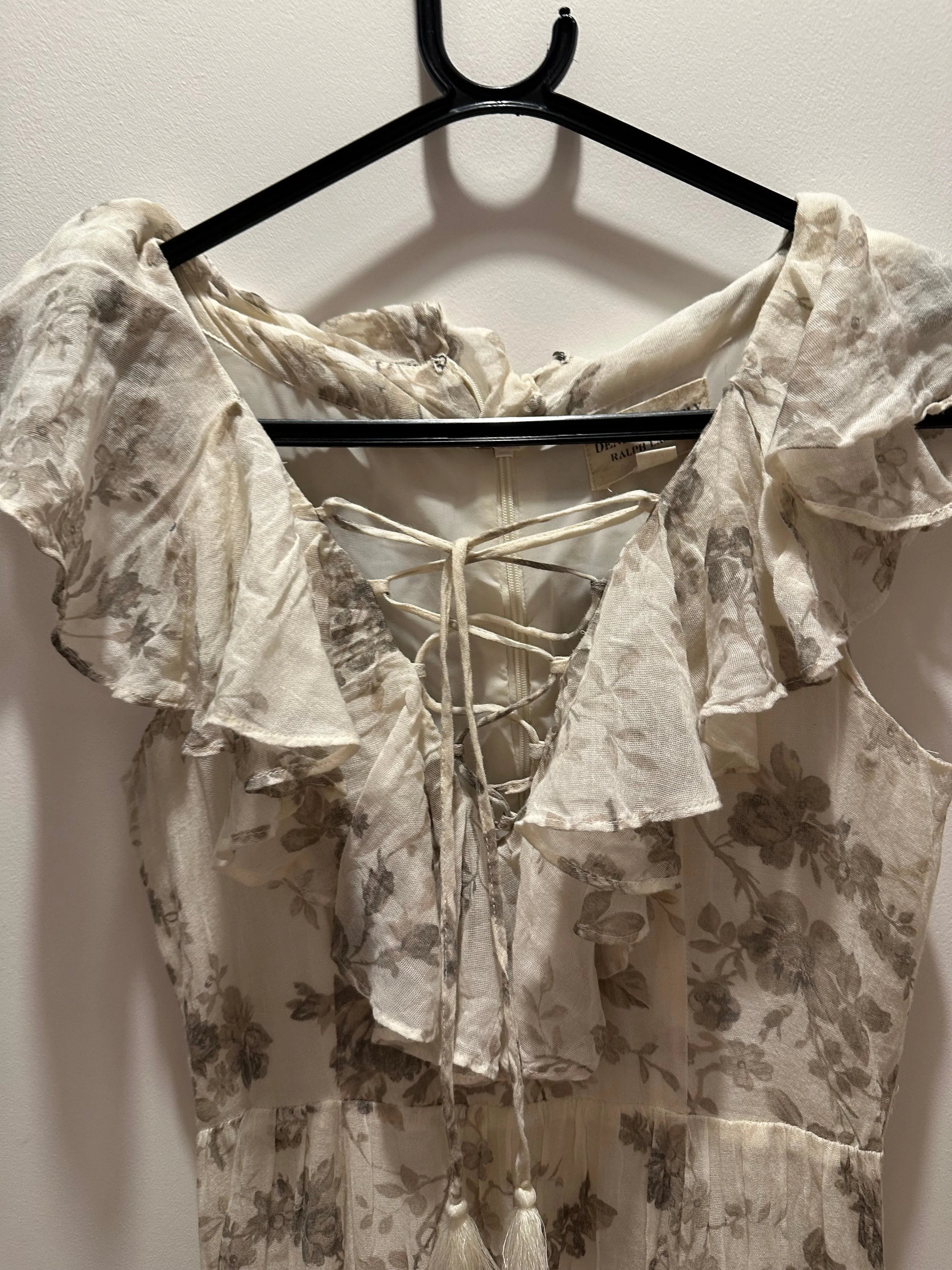 Denim & Supply Ralph Lauren Women New Climbing Rose Floral Hi Low Wrap dress. Size Small. Wedding/ Boho