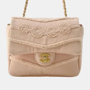 Denim Coco Mark Flap Chain Shoulder Bag