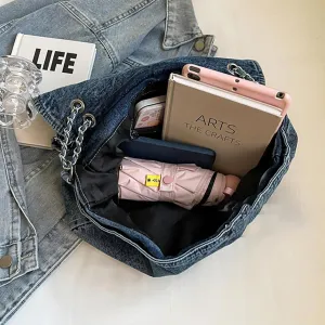 Denim Purse for Women Jean Purses Tote Bag for Women Handbags Work Bags Trendy Crossbody Bags Womens Shoulder Bag
