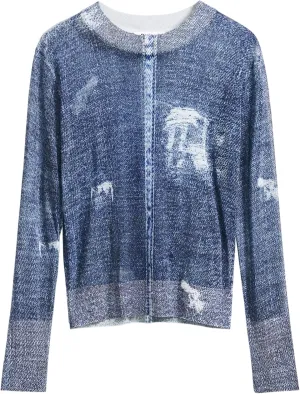 Desigual Women's Denim-Effect Sweater