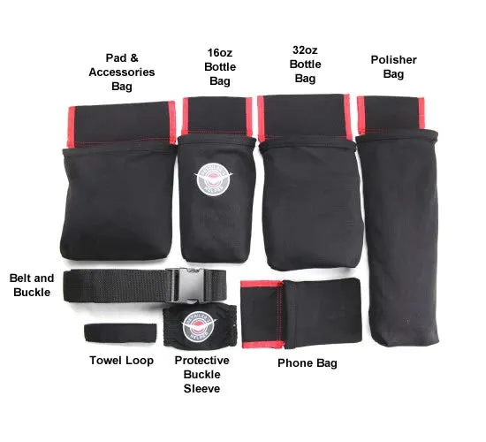 Detailer's Helper HD Tool Belt - Black/Red