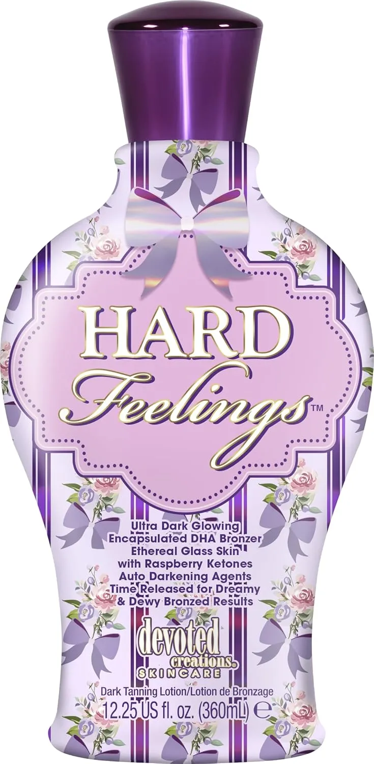 Devoted Creations Hard Feelings - Ultra Dark Glowing Encapsulated DHA Bronzer Dark Tanning Lotion