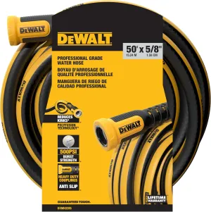 DEWALT Professional Grade Heavy Duty Garden Hose 50 Feet x 5/8 Inch