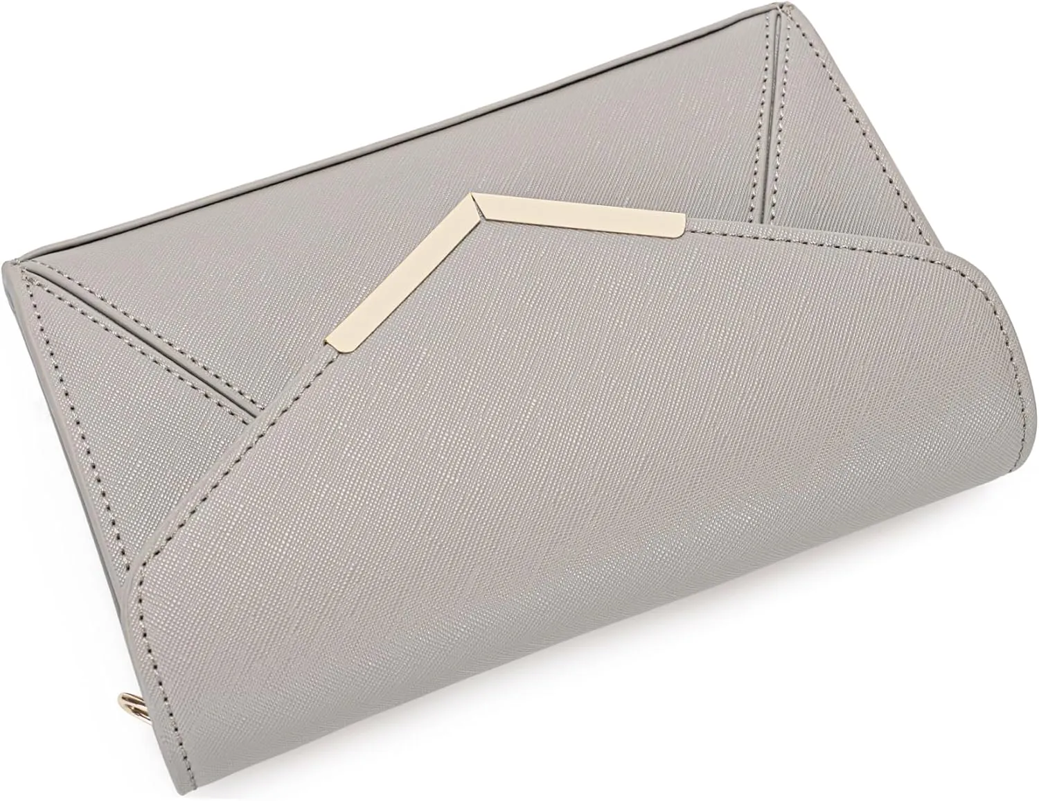 DEXMAY Women Envelope Clutch Faux Saffiano Leather Evening Handbag Foldover Clutch Bag Formal Dressy Purse