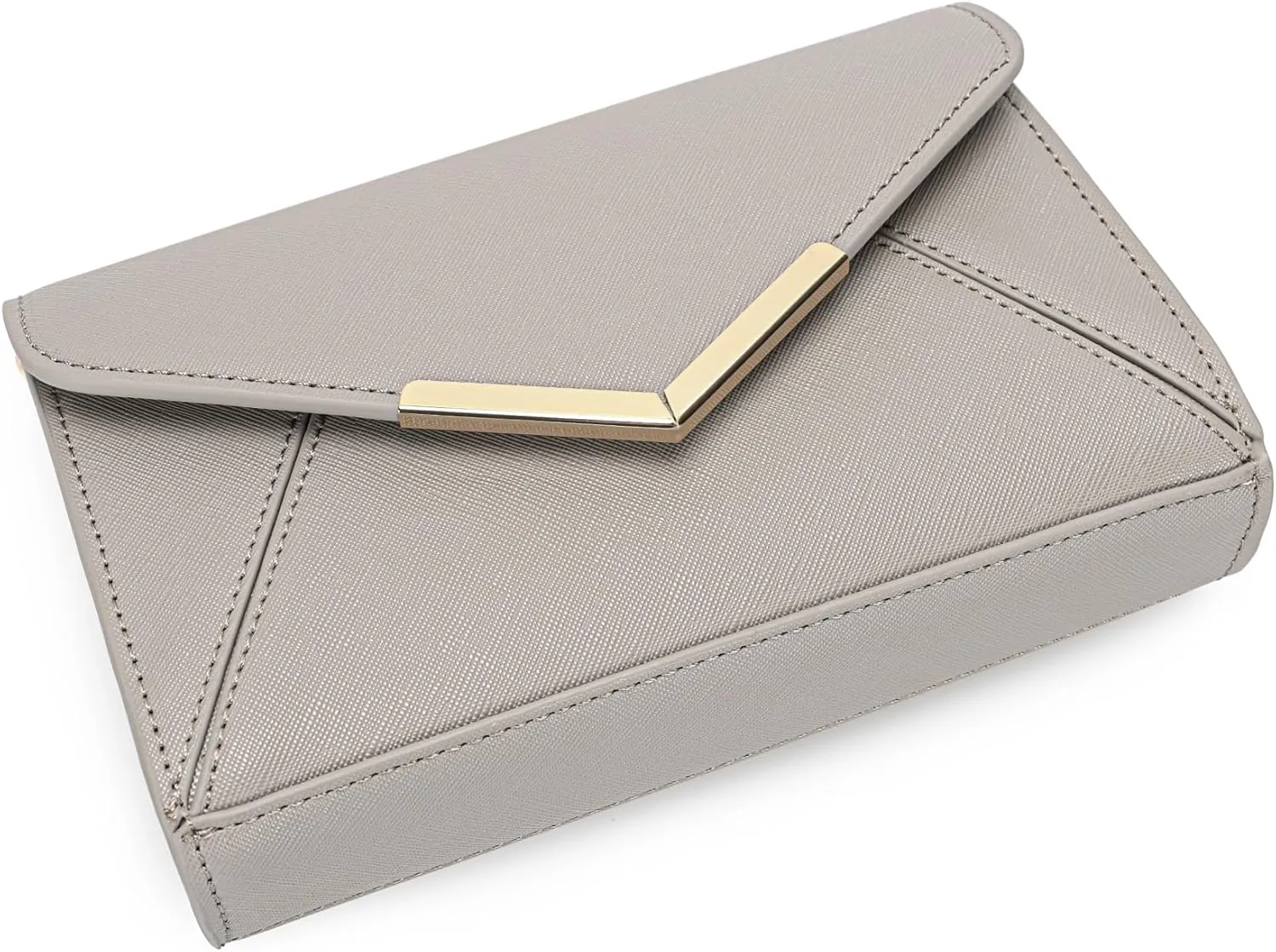 DEXMAY Women Envelope Clutch Faux Saffiano Leather Evening Handbag Foldover Clutch Bag Formal Dressy Purse