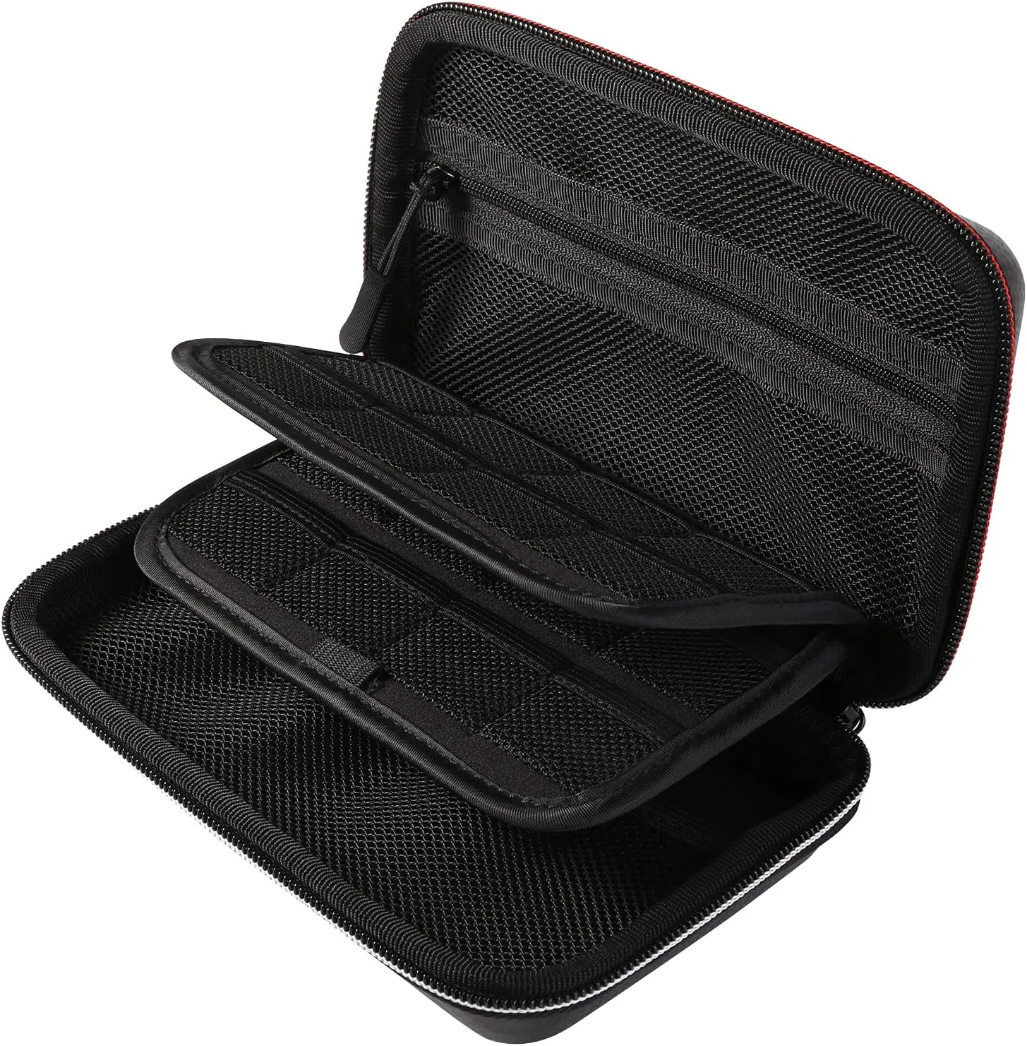 Diabetic Organizer Carrying Case with Handble Strap for Blood Sugar Test Strips, Medication, Glucose Meter, Pills, Pens, USB Cables, Insulin Syringes, Needles, Lancets, Hard Shell Travel Kits (Black)