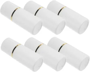 Didiseaon 6Pcs Refillable Sponge Bottles for Travel Durable White Cosmetics Storage Containers for Essential Oils Perfumes and Liquids for Purse Use