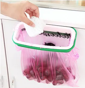 Dirza Trash Bag Holder Kitchen Cabinet Garbage Bags Hanging Rack