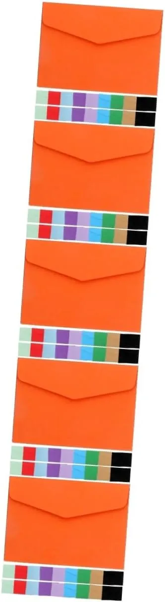 DOITOOL 5sets Key Envelopes Small Money Envelopes Sheets Cash Storage Account Notebook 70pcs*5