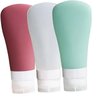DOITOOL 9 pcs Lotion Bottles Silicone Holder Outdoor Gel Bottle Container for Empty, Assorted Colorx3pcs, 13.5X5.8CMx3pcs