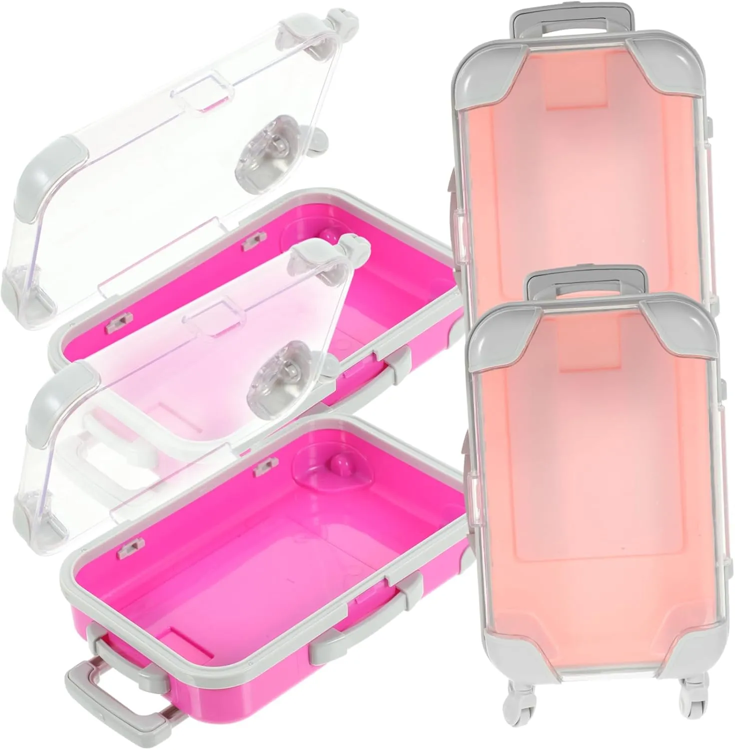 DOITOOL Portable Mini Makeup Suitcase Travel Toiletry Bag Eyelash Box Storage Fashion Travel Makeup Case