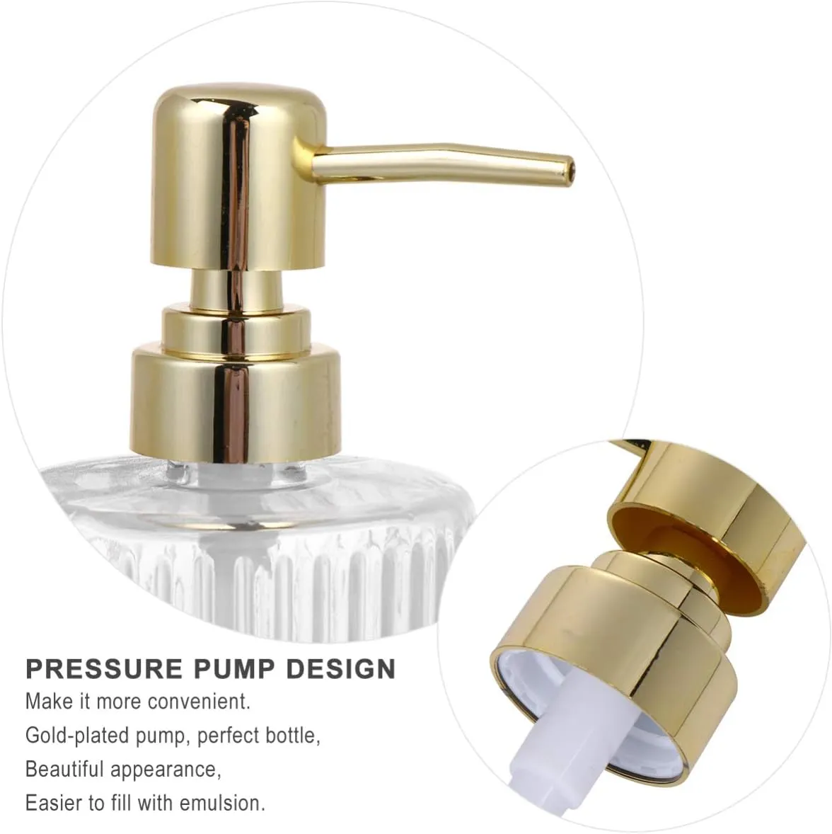DOITOOL Travel Bottles 1 Set 2Pcs Cosmetic Bottles take a bath filling shampoo pump foaming dispenser Cosmetic bottles bottle manual liquid dispenser plastic mason jar empty bottle