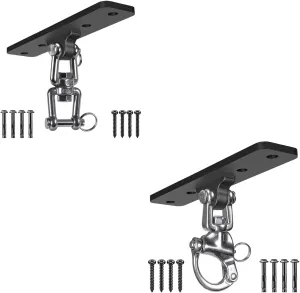 Dolibest Heavy Bag Hanger,Wall Ceiling Mount Hook 360° Rotation Wood Beam Holder Body Weight Strength Training Systems, Aerial Yoga Swing & Hammock, Resistance Band for Wooden Sets