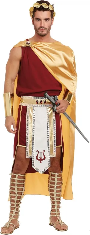 Dreamgirl Mens Apollo Costume, Adult Greek God Halloween Costume