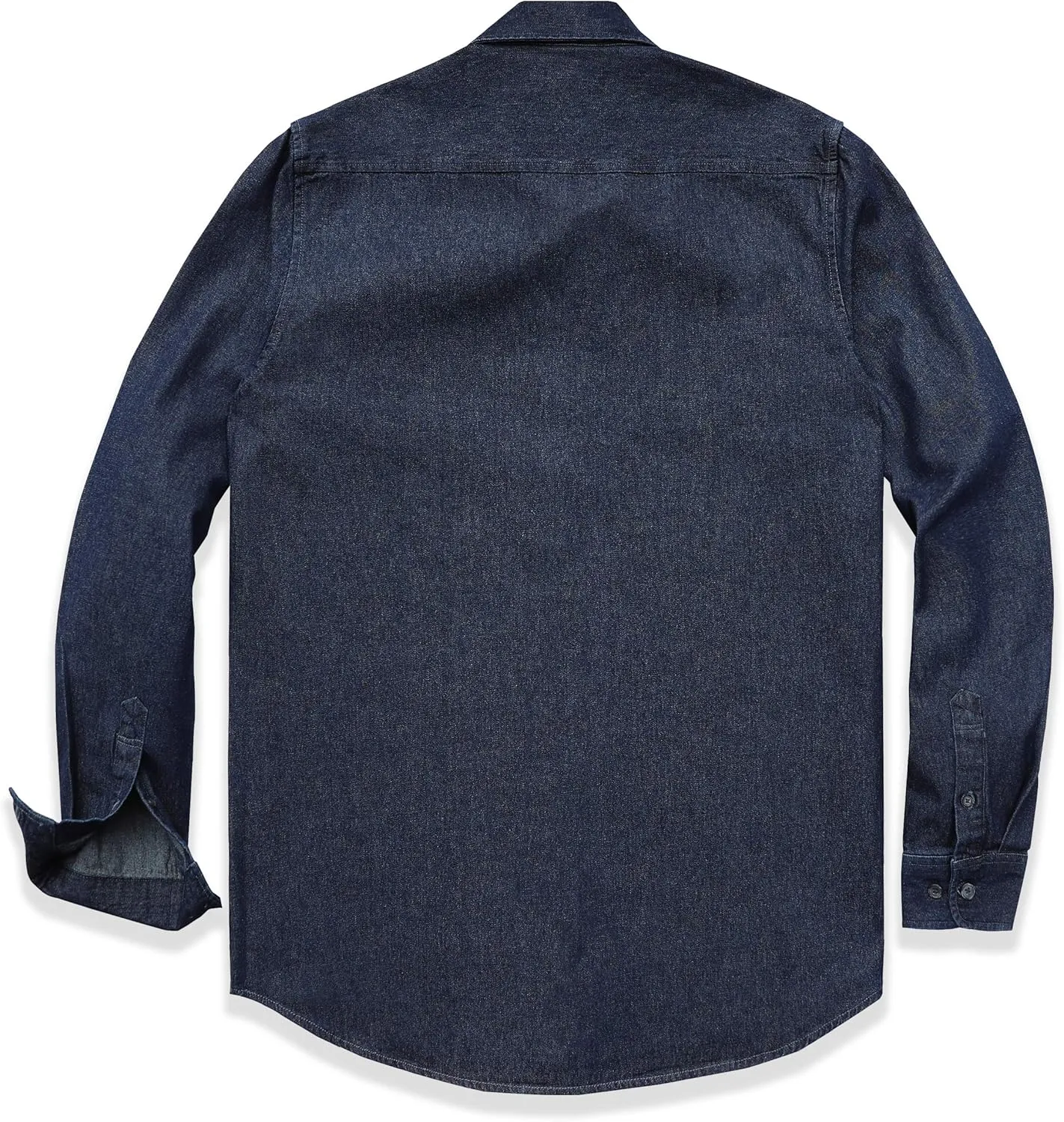 Dubinik® Denim Shirt Men Mens Denim Shirts Long Sleeve Mens Denim Button Down Shirt Cotton Regular Fit Casual Work Shirts