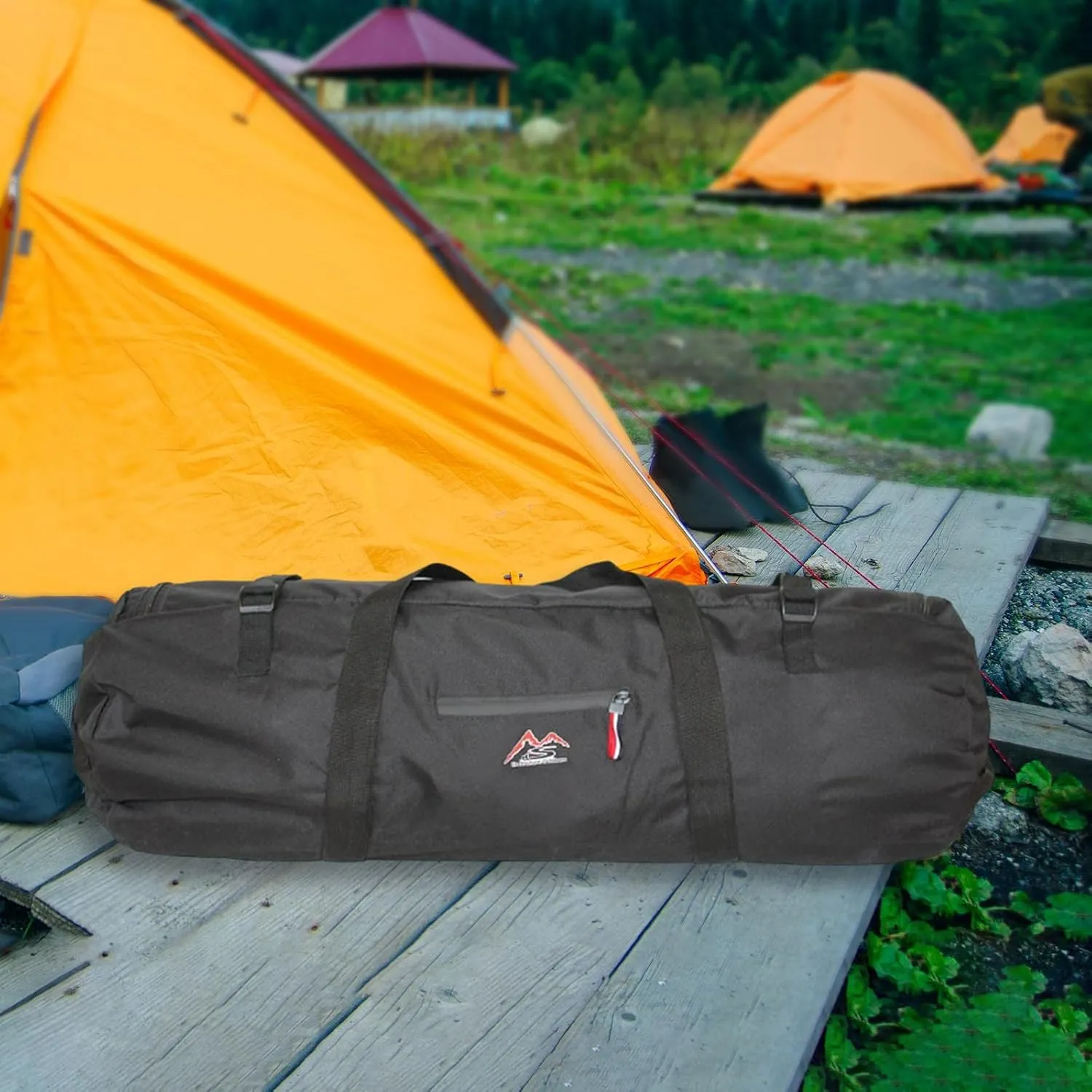 Durable Camping Tent Storage Bag Duffel Waterproof Case Picnic Outdoor Travel Bags Travel Accessories (Black 90cmx30cm L)