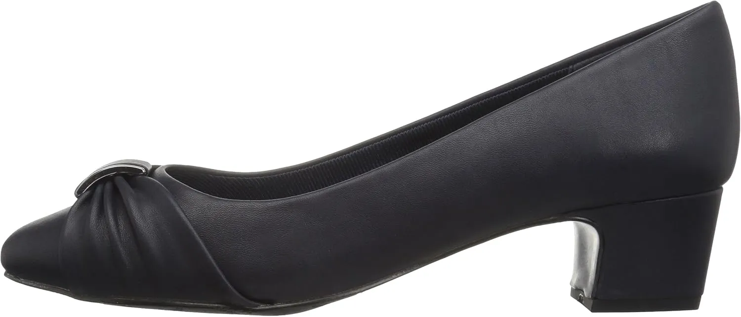 Easy Street Womens Eloise Faux Leather Dressy Block Heel