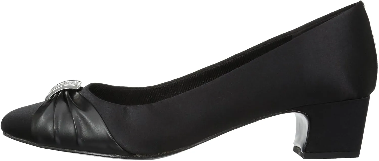 Easy Street Womens Eloise Faux Leather Dressy Block Heel