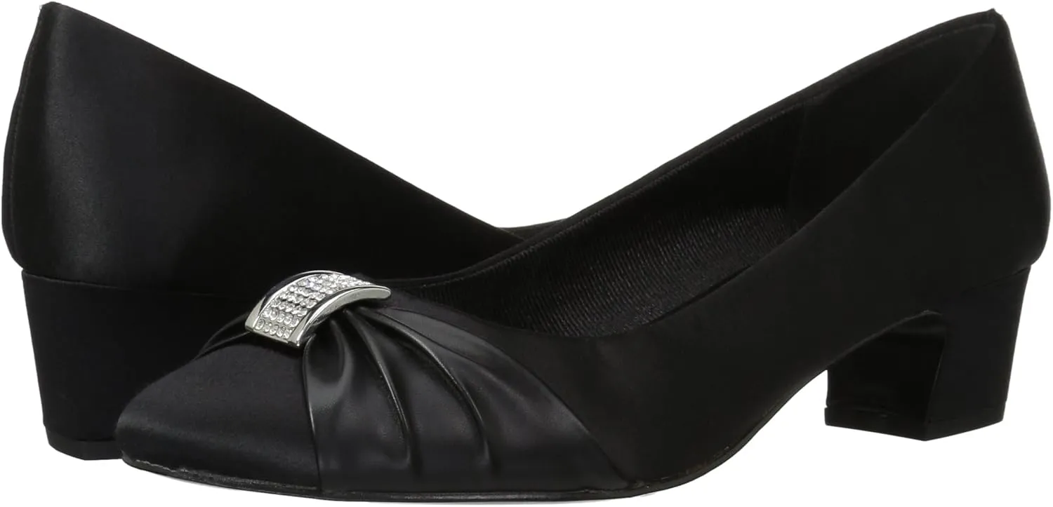 Easy Street Womens Eloise Faux Leather Dressy Block Heel