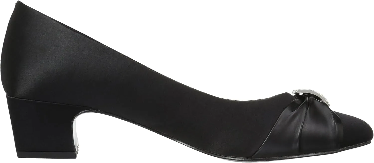 Easy Street Womens Eloise Faux Leather Dressy Block Heel