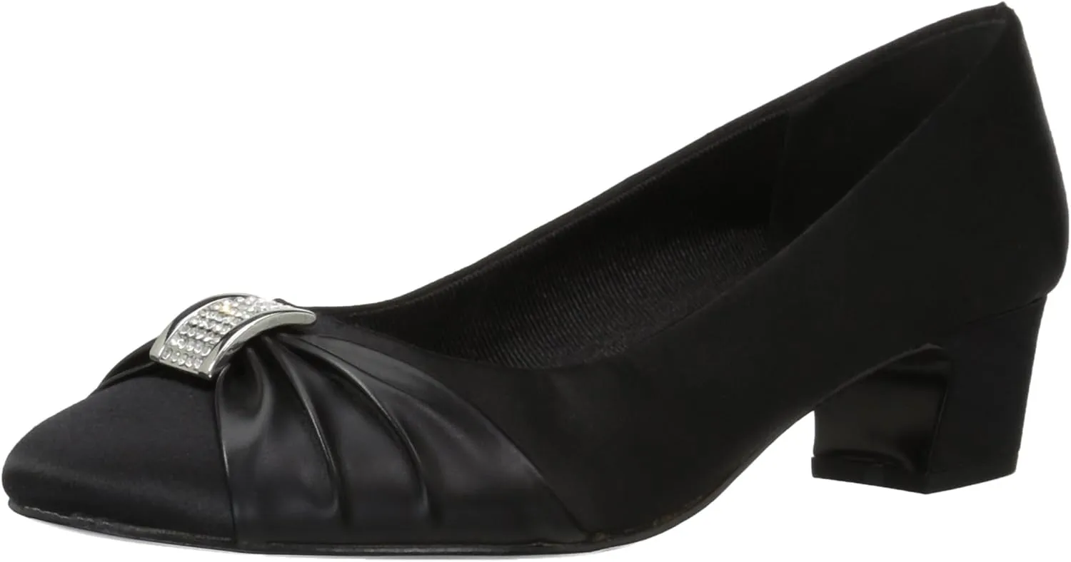 Easy Street Womens Eloise Faux Leather Dressy Block Heel