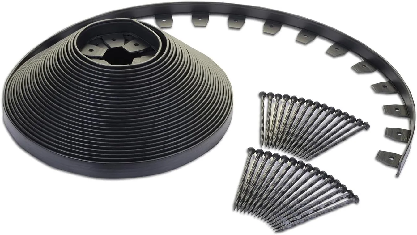 EasyFlex Heavy Duty No-Dig Edging Kit - 100ft., Black