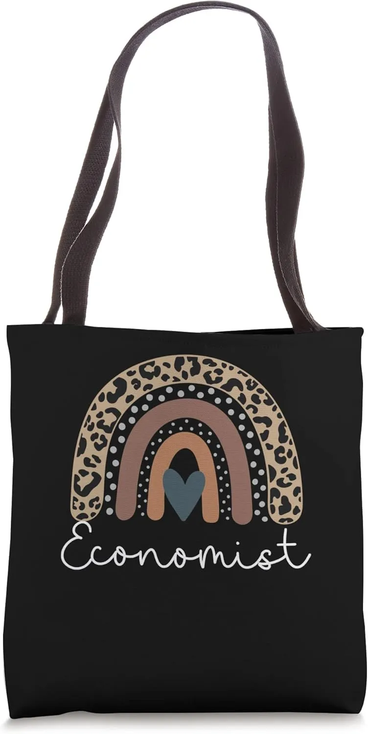 Economist Cute Leopard Boho Rainbow for Team Economist Squad Tote Bag