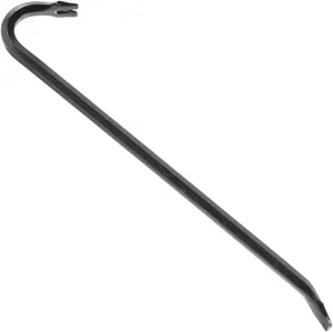 Edward Tools Gooseneck Wrecking Bar - Extra strength drop forged steel pry bar for easier demolition - Gooseneck for added ripping bar leverage - Nail puller end/chisel end - Rust proof (24 Inch)