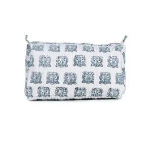 EGIPTIN LION COTTON PRINTED QUILTED TOILETRY POUCH