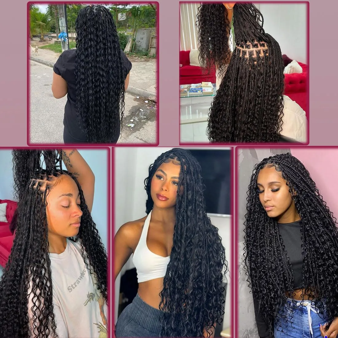 Eileen 14 Inch 50g 1 Bundles Deep Wave Bulk Human Hair for Braiding Curly Human Hair for Boho Braids Water Wet and Wavy Curls Micro Braiding Hair Extensions Brazilian Virgin 1B Natural Black