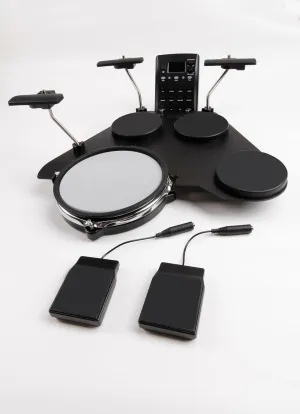 Electric Drum Set with 4 Quite Mesh Electronic Pads, 5" Kick Drum, 12 Kits and 68 Authentic Sounds, USB MIDI, Throne, Sticks, Headphones, 2 Switch pedals for Beginners