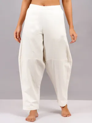 Elegant White Denim Boho Pants For Women