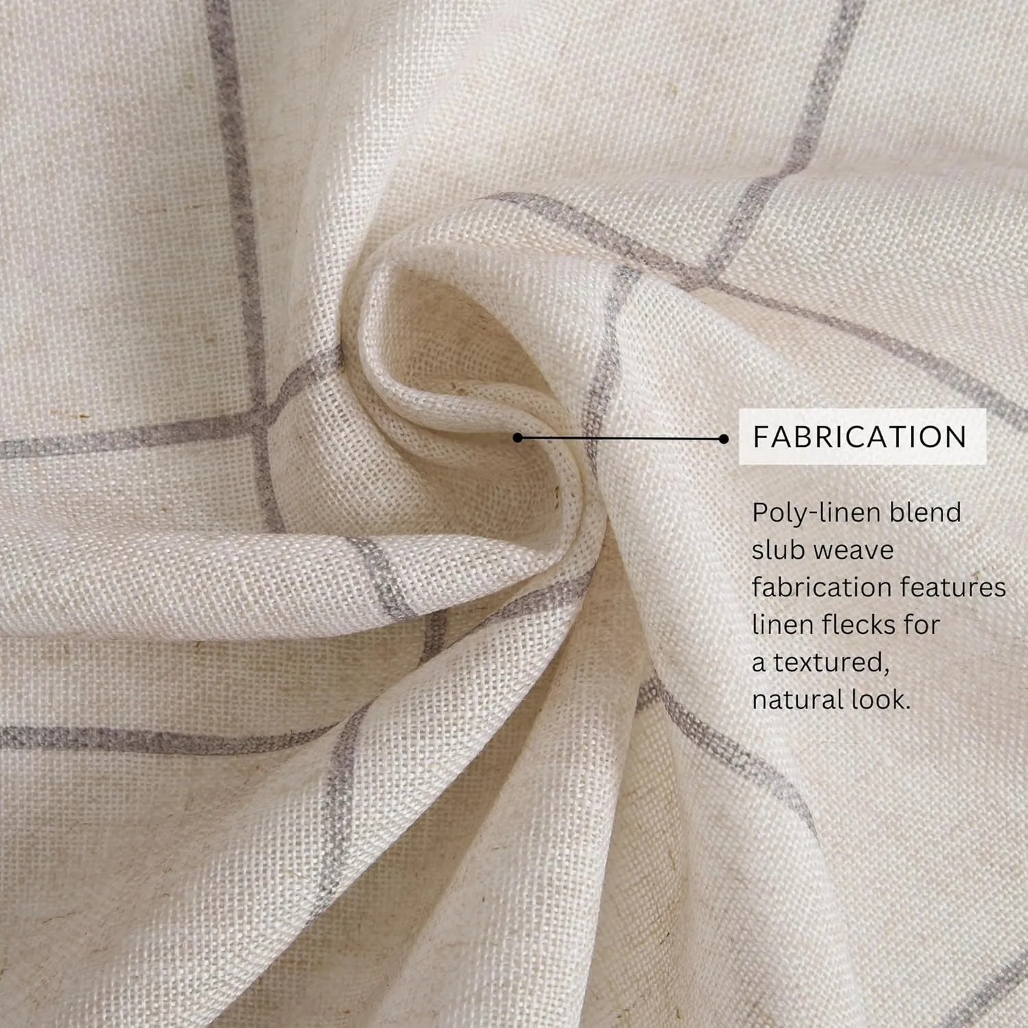 Elrene Home Fashions Brighton Windowpane Plaid Blackout Window Curtain, Living Room and Bedroom Drape with Back Tab and Rod Pocket Tabs, 52"x108", Gray, 1 Panel