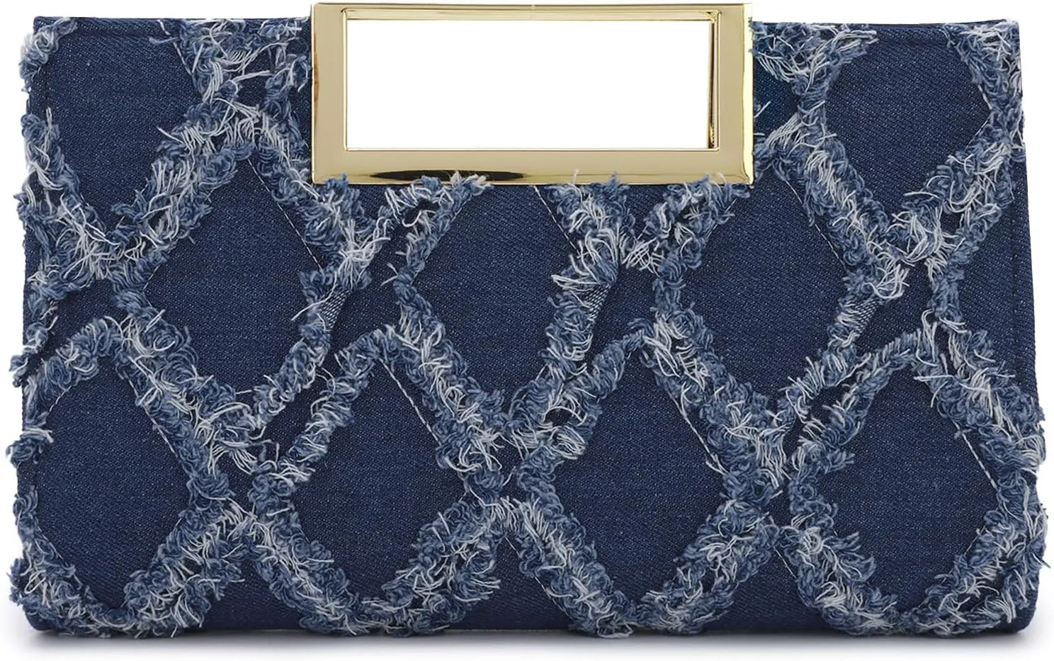 Emprier Denim Clutch Purses for Women Evening Bags with Chain,for Party Prom Formal Cocktail Wedding