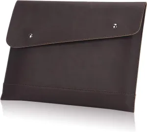 Envelope A4 Documents Folder Case,Convenient Business & Conference File Pu Leather Clutch Bag for Women and Men