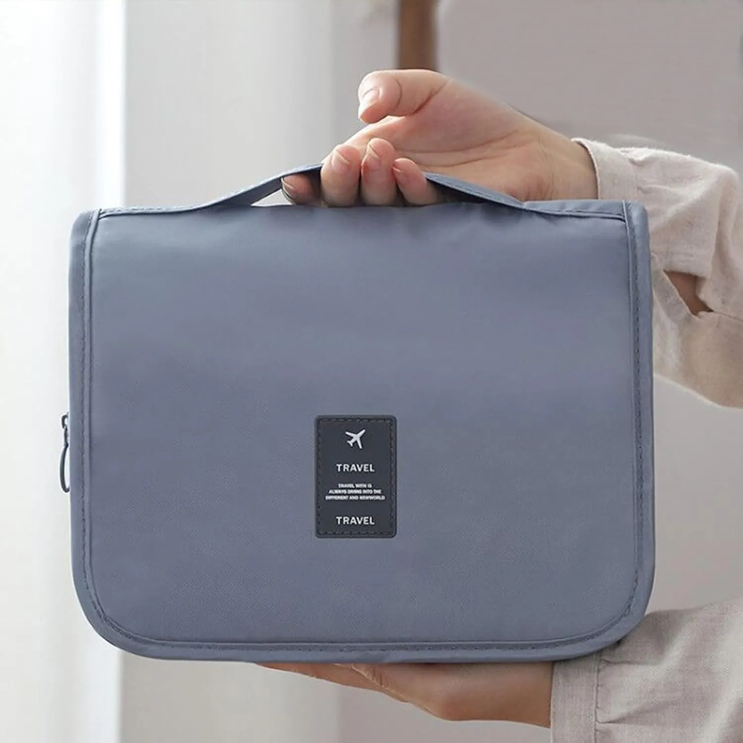 Exquisite Travel Bag for Ostomy and Colostomy Supplies - The Ultimate Choice for Post - Surgery Individuals, Featuring Hanging Setup and Stylish Covers Tailored for Women (Gray)