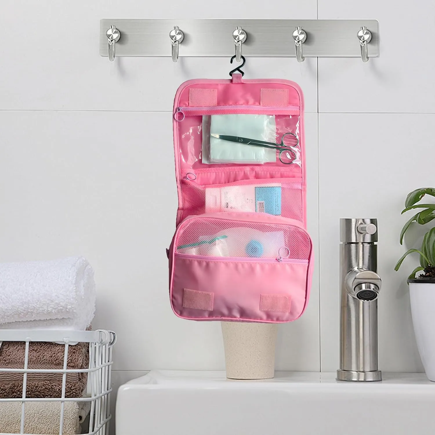 Exquisite Travel Bag for Ostomy and Colostomy Supplies - The Ultimate Choice for Post - Surgery Individuals, Featuring Hanging Setup and Stylish Covers Tailored for Women (Gray)