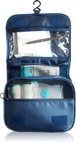 Exquisite Travel Bag for Ostomy and Colostomy Supplies - The Ultimate Choice for Post - Surgery Individuals, Featuring Hanging Setup and Stylish Covers Tailored for Women (Navy)