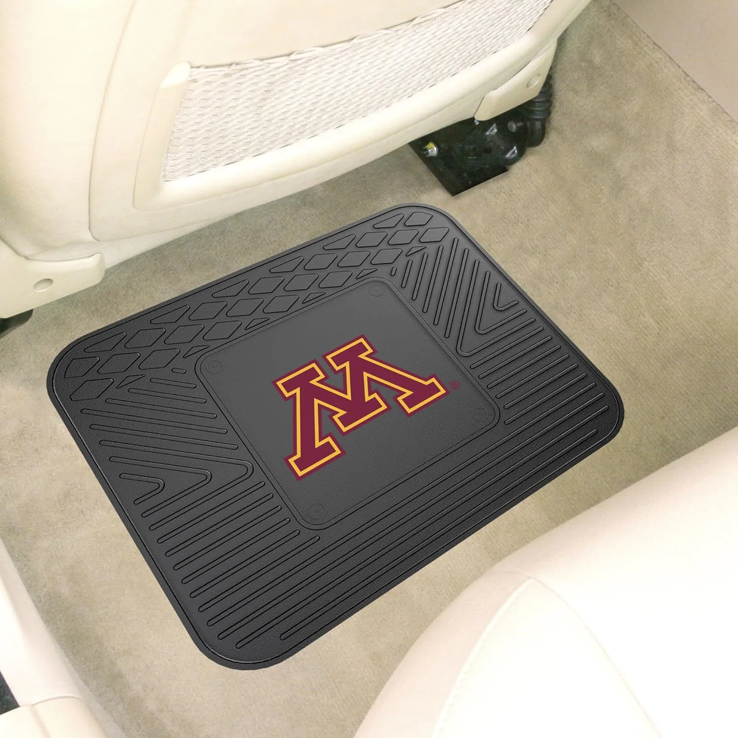 FANMATS 10066 Minnesota Golden Gophers Back Row Utility Car Mat - 1 Piece - 14in. x 17in., All Weather Protection, Universal Fit, Molded Team Logo