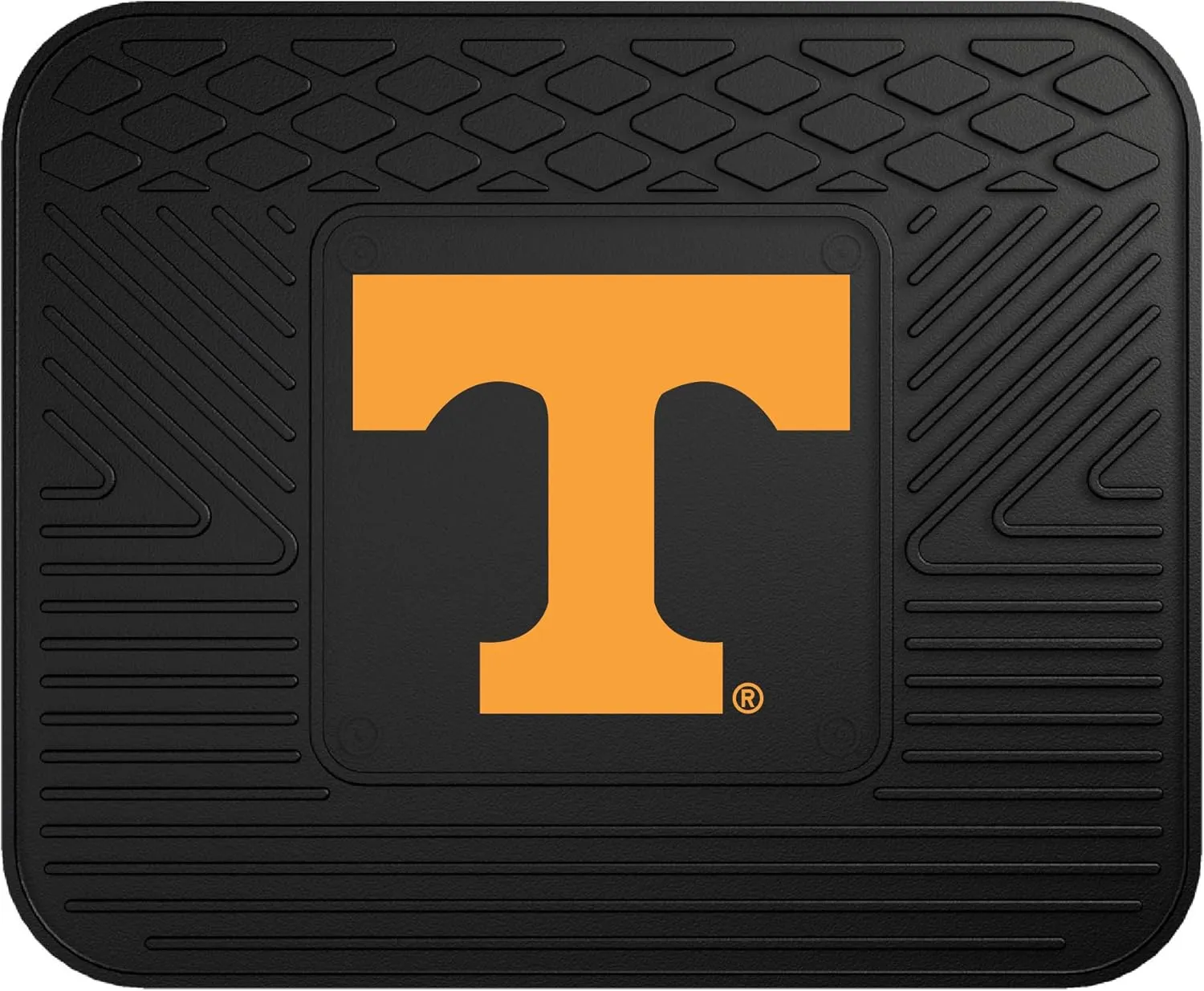 FANMATS 10089 Tennessee Volunteers Back Row Utility Car Mat - 1 Piece - 14in. x 17in., All Weather Protection, Universal Fit, Molded Team Logo