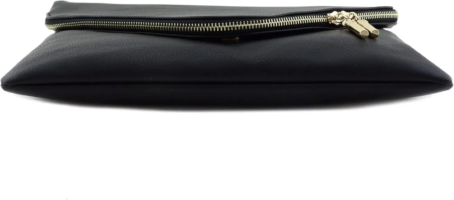 FashionPuzzle Oversized Envelope Clutch Evening Bag with Chain Strap