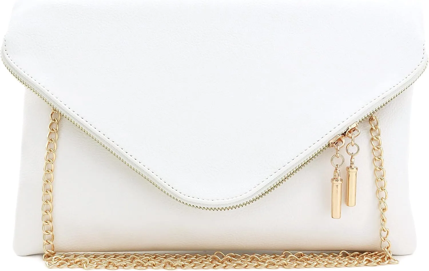 FashionPuzzle Oversized Envelope Clutch Evening Bag with Chain Strap
