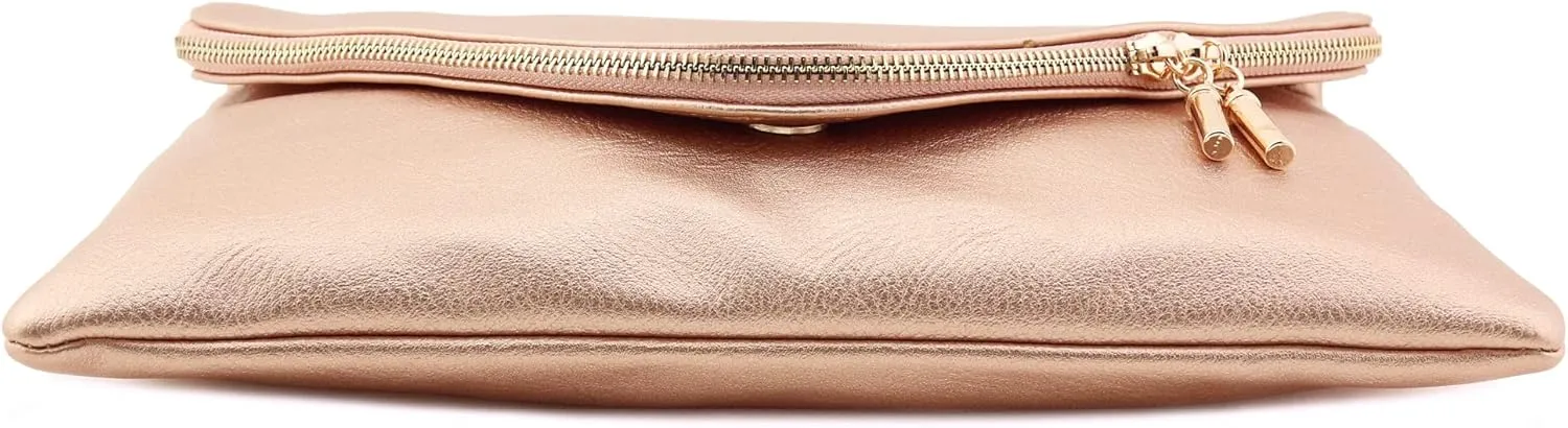 FashionPuzzle Oversized Envelope Clutch Evening Bag with Chain Strap