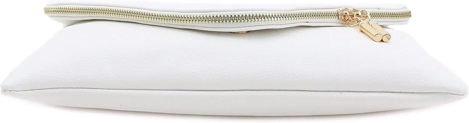 FashionPuzzle Oversized Envelope Clutch Evening Bag with Chain Strap