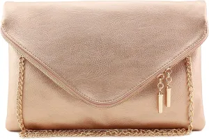 FashionPuzzle Oversized Envelope Clutch Evening Bag with Chain Strap