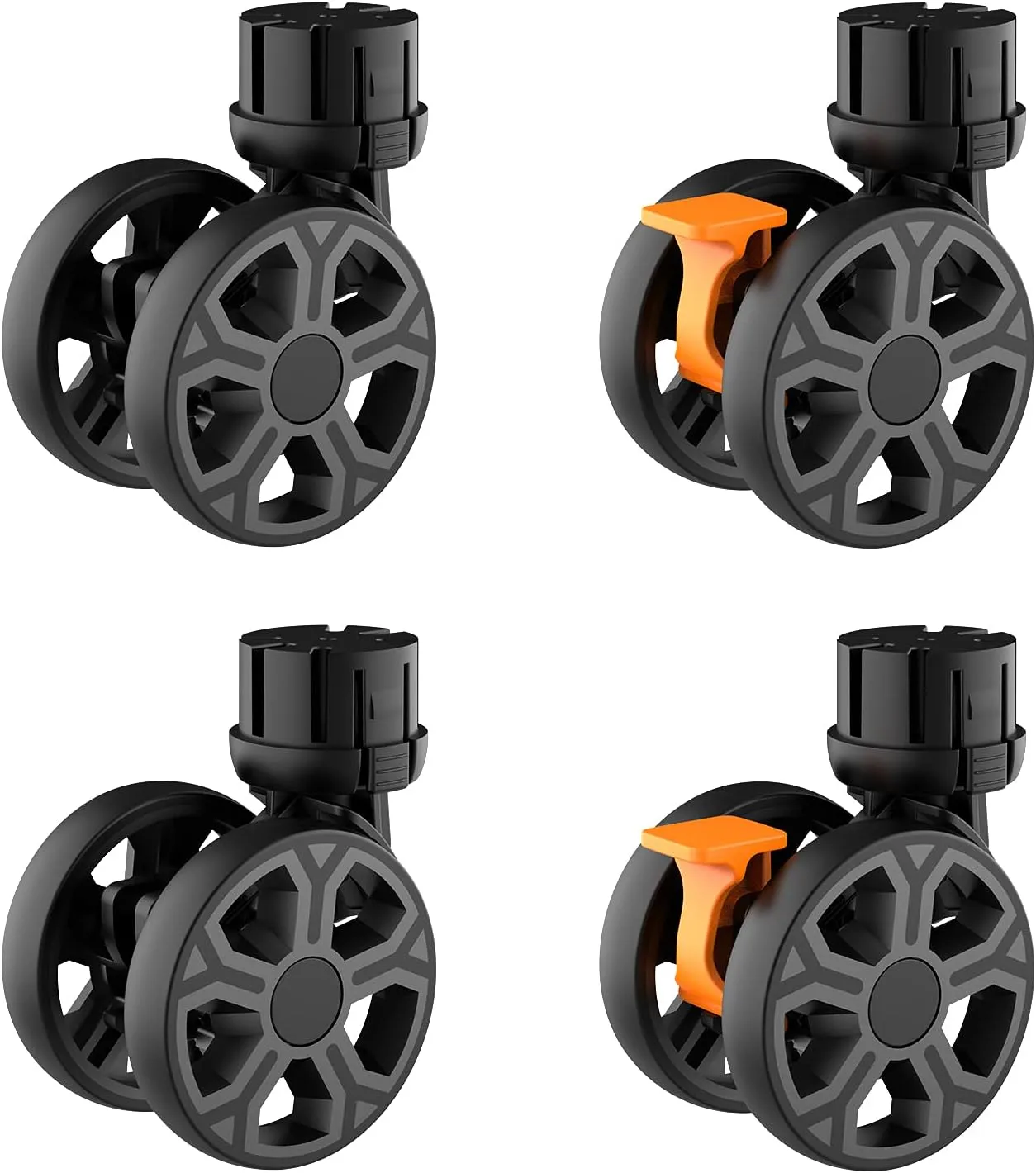 FELICON SELORSS Heavy Duty Rotation Swivel Wheels for BY06 BY06S BY06C BY10 BY10WX Folding Utility Cart Rolling Crate(Black-4PCS)