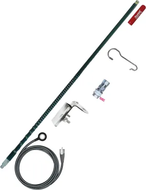 FireStik FG4648-B Four Foot No-Ground Plane CB Antenna Kit, Black, 3 Way Mount, 100 Watts Power Rating, 28 Inches Length, Frequency Range 26-30MHz, Top Load Position, Fiberglass Antenna