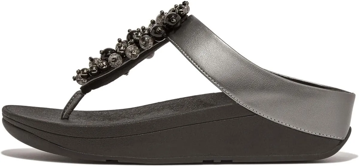 FitFlop Women's Fino Bauble-Bead Toe-Post Sandals Wedge