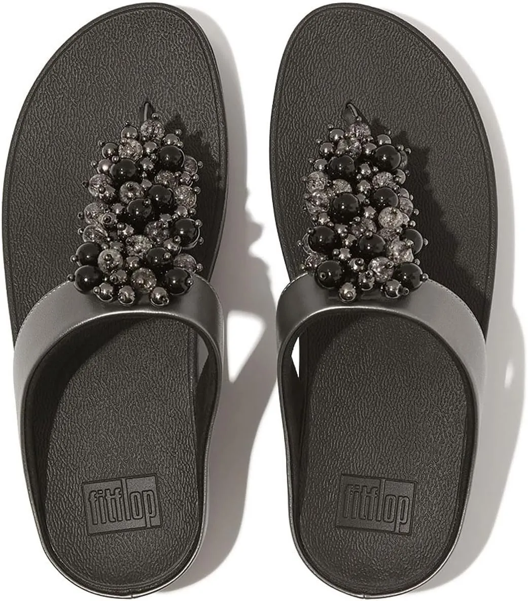 FitFlop Women's Fino Bauble-Bead Toe-Post Sandals Wedge